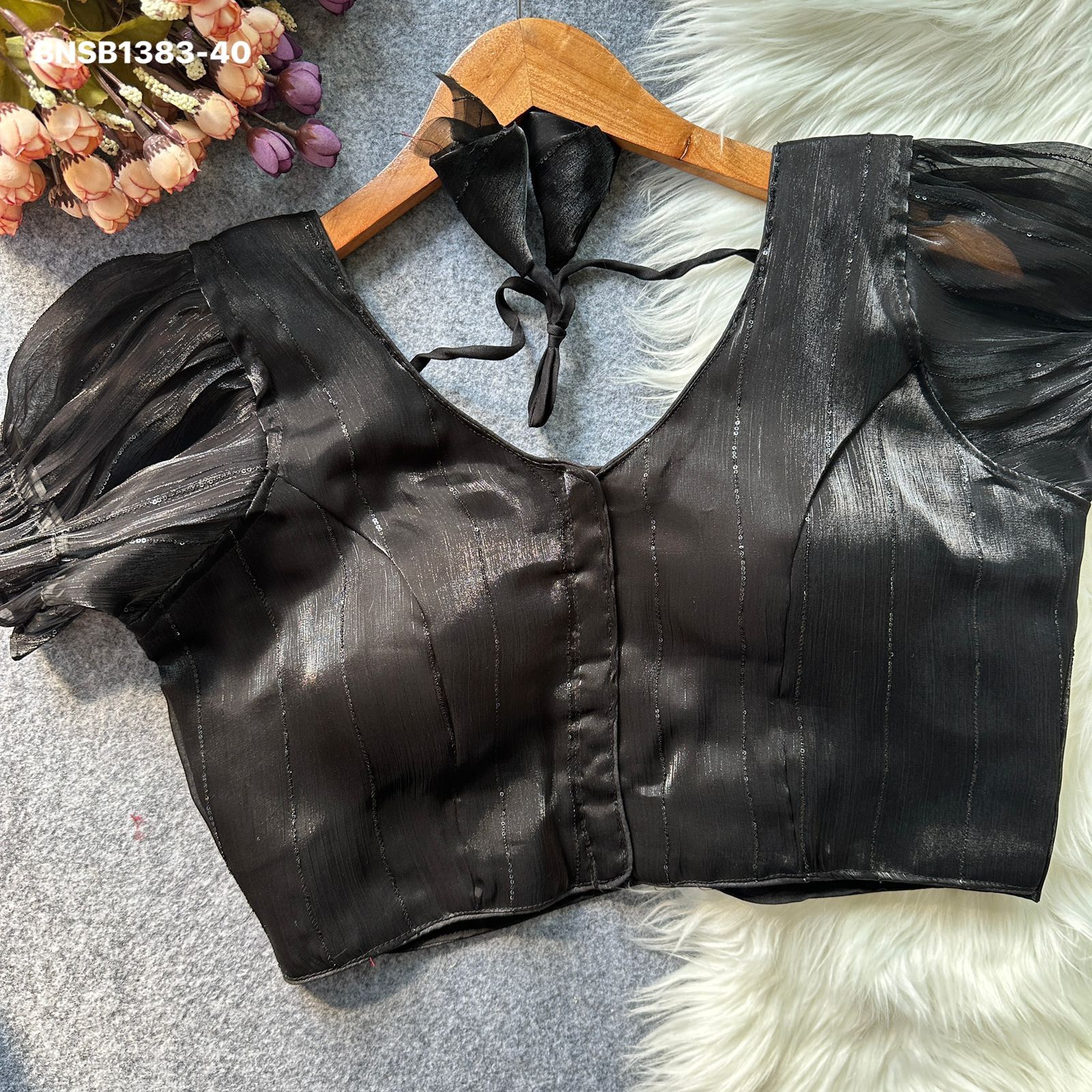 Two tone Zimi chu slub-Black